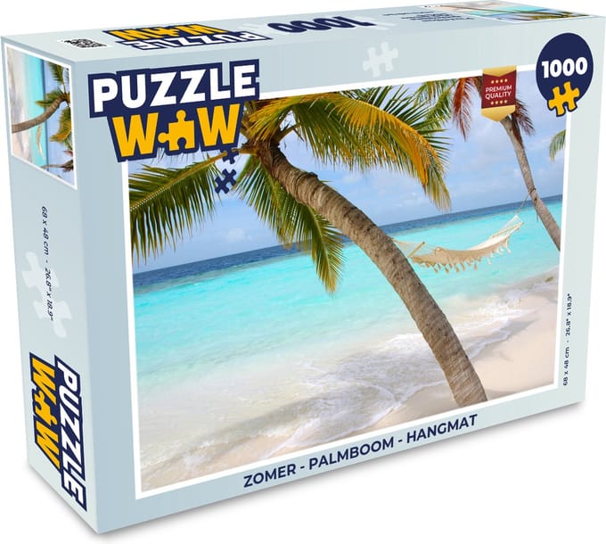 Puzzel Zomer - Palmboom - Hangmat - Legpuzzel - Puzzel 1000 stukjes volwassenen