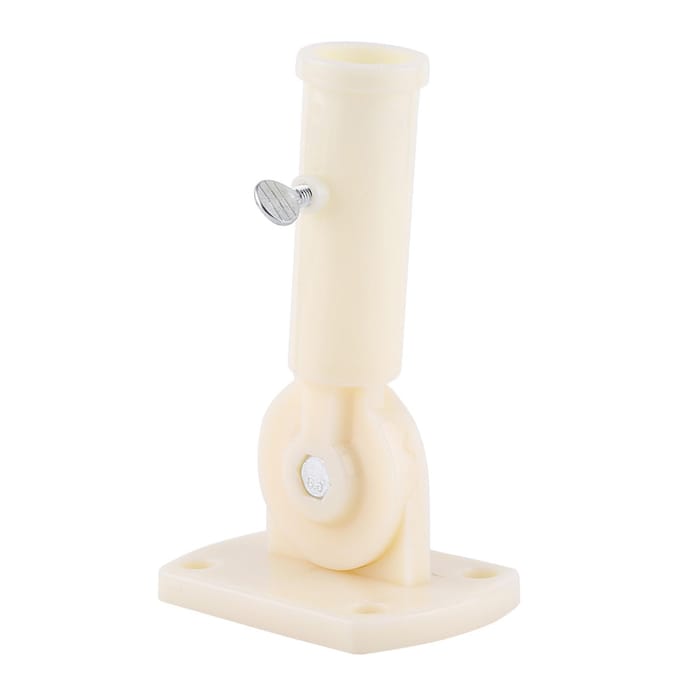 Support mural réglable en plastique pour mât de drapeau, diamètre 30 mm, support pour manche à air white
