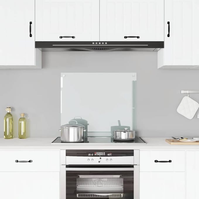vidaXL - Spatscherm - keuken - 70x60 - cm - gehard - glas - transparant
