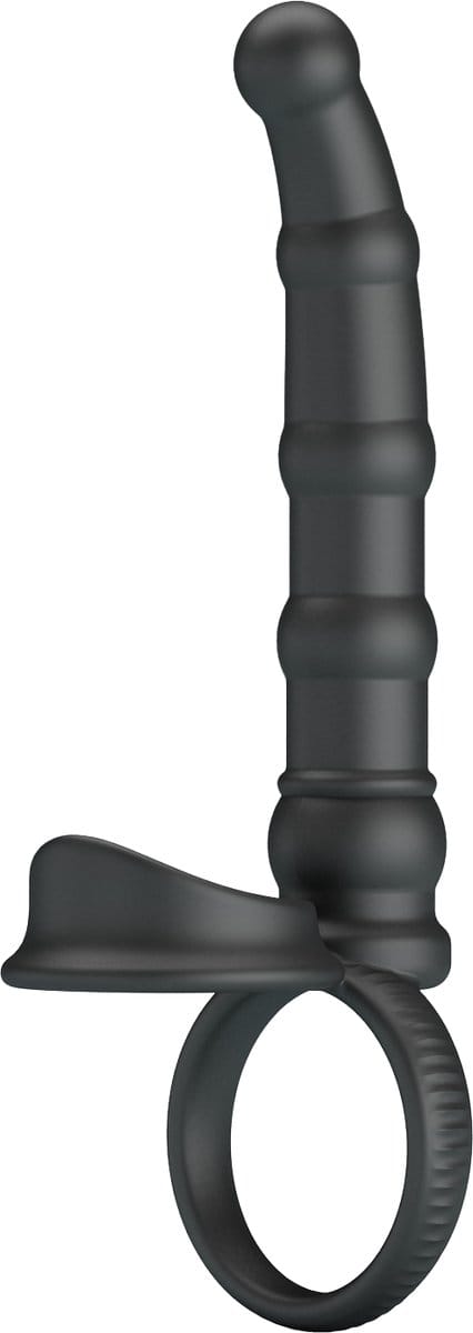 Pretty Love - Tatum - Anale Vibrator met Penisring - Zwart