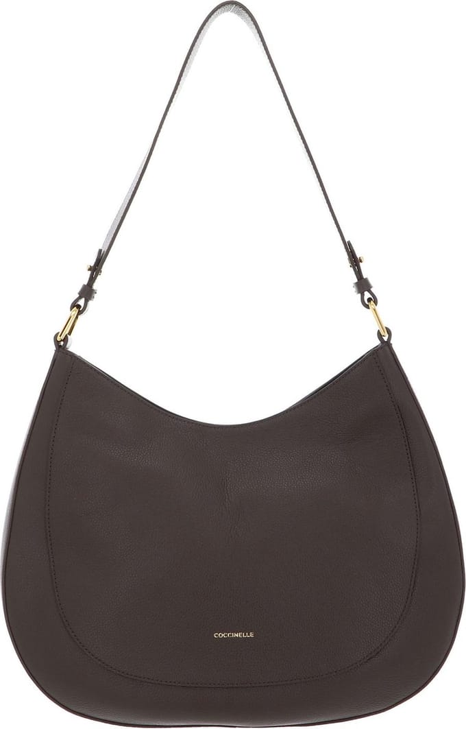 COCCINELLE Leren Schoudertas Sole Handbag Bottalatino Leather Coffee Donkerbruin