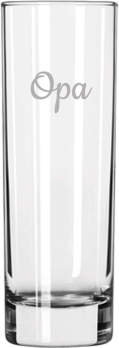Gegraveerde longdrinkglas 22cl Opa