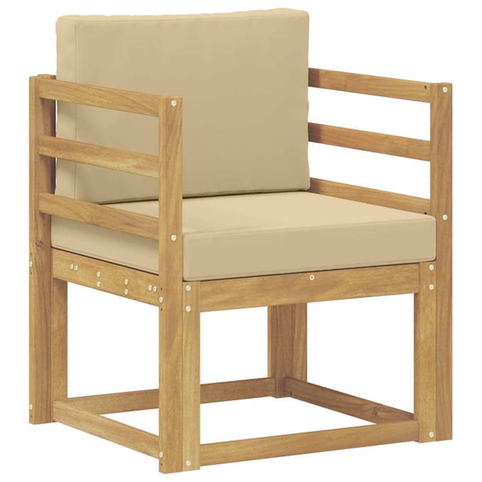 vidaXL - Buitensofa - Polyester - Wit - En - Beige