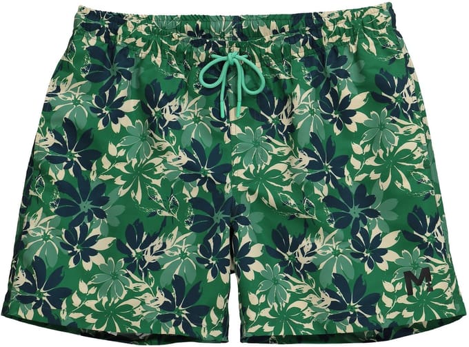 Men Plus - Heren - Zwemshort all-over print elastische tailleband - Groen - Maat L