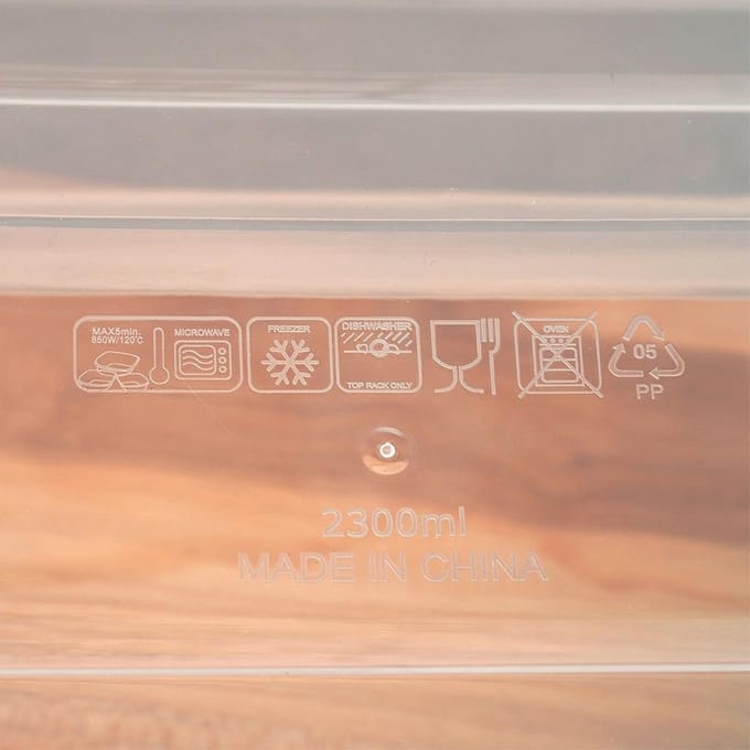 Excellent Houseware - Vacuüm Vershoudbakje - 2.3L - Met Datumaanduiding - BPA-vrij - Transparant/Turquoise