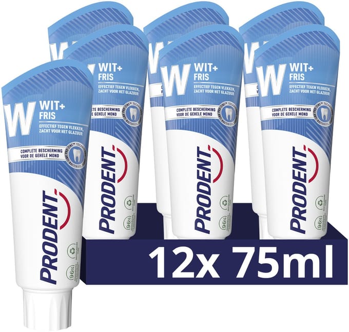 Prodent - Tandpasta - Wit + Fris - 12 x 75ml