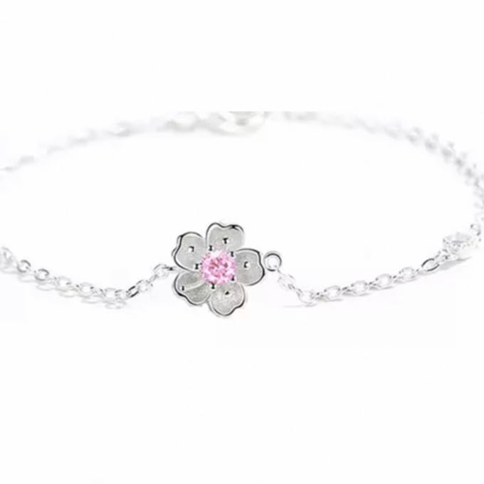 Armband-Makenzie-Zilver-Roze - Charme Bijoux