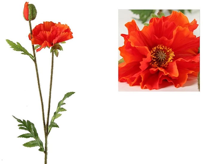 Countryfield Kunstbloem Papaver Vere oranje