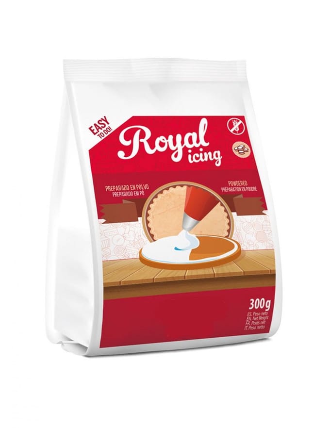 DEKORA - Poederbereiding wit royal icing 300 g voor decoratie en topping