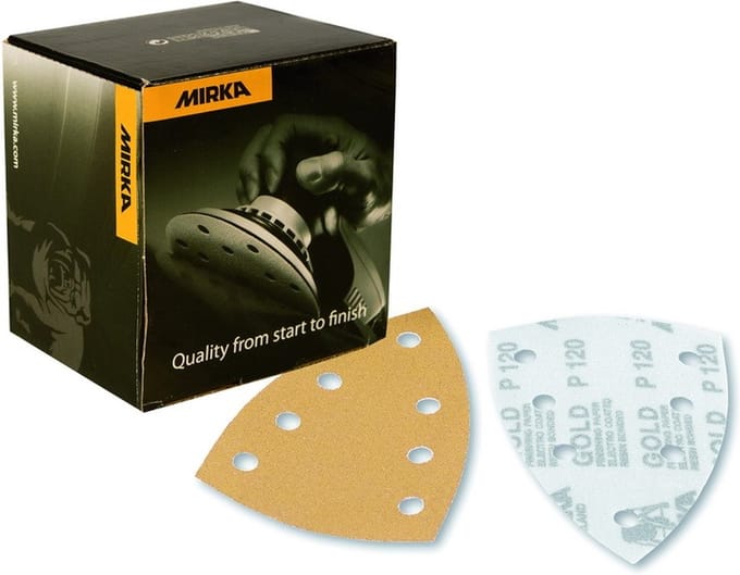 MIRKA Gold Delta Schuurpapier 100x152mm met 7 gaten - P150