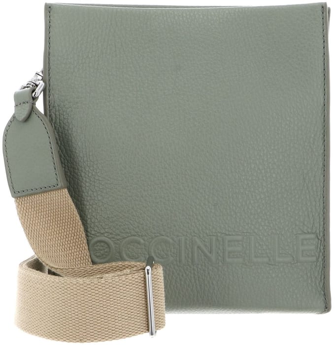 COCCINELLE Leren schoudertas Myrtha Maxi Log Crossbody Bag Grained Leather Greenery mintgroen