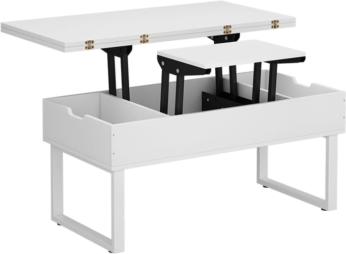 Vicco Lifty Salontafel – 100 x 50 cm met liftfunctie Wit