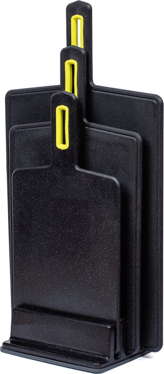Practic - Snijplankenset van 3 stuks met houder - Zwart