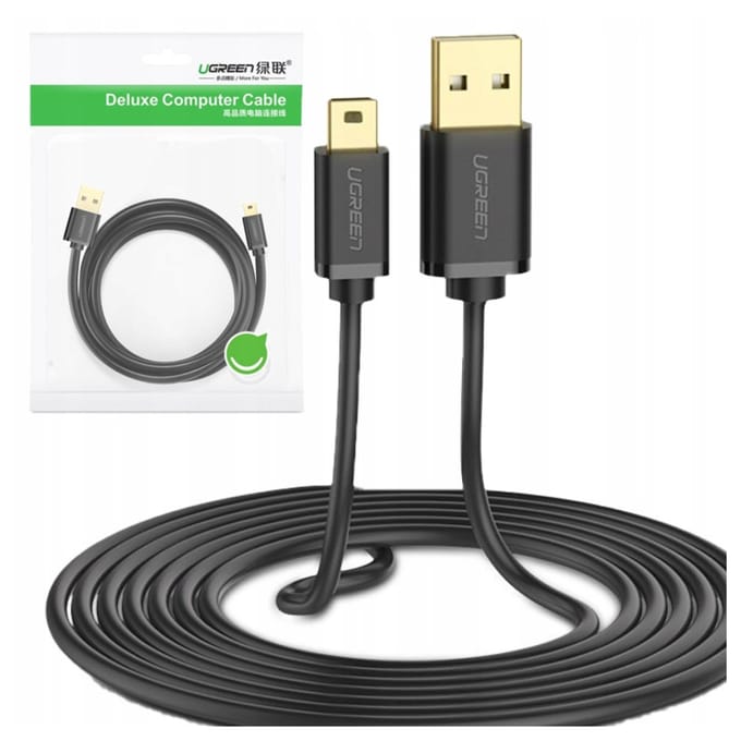 Ugreen - kabel - USB - mini USB - 480 - Mbps - 3 - m - zwart - (US132 - 10386)