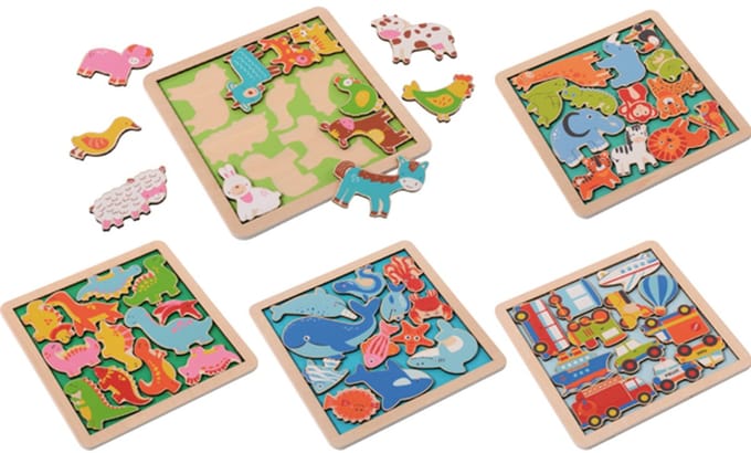 Eduplay houten puzzel set - speelgoed puzzels voor kinderen.