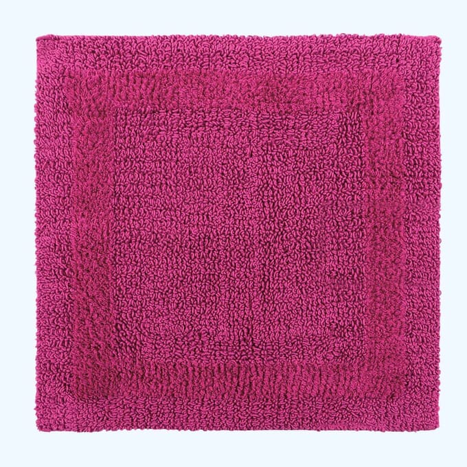 Homescapes douchemat framboos 50x50 cm gemaakt van 100% katoen