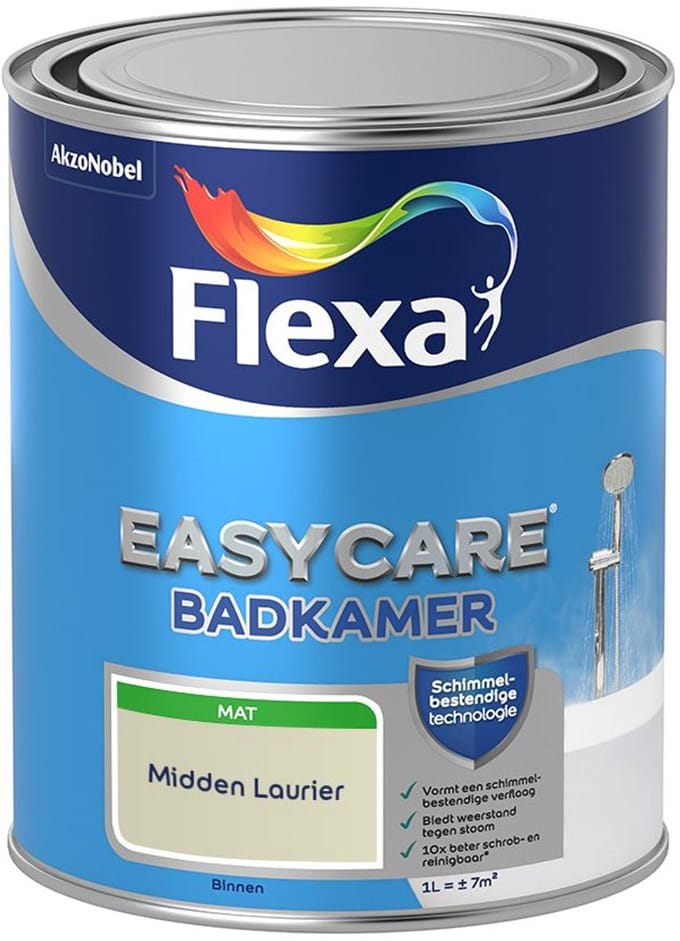 Flexa - Easycare Badkamer - Midden Laurier - Mengverf - 1 L