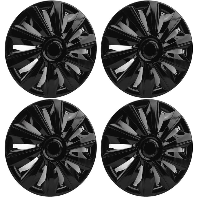 4 Stuks 14 inch Wielnaafdop Sterke Bescherming Klikvast Lichtgewicht Universele Pasvorm voor Elk 14 Inch Stalen Wiel gray