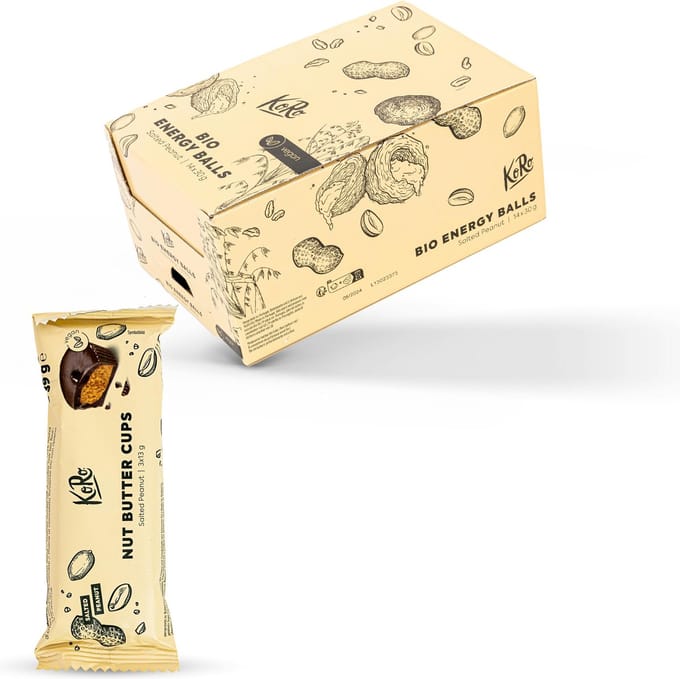 KoRo | Bio vegan nut butter cups salted peanut 12 x 3 x 13 g