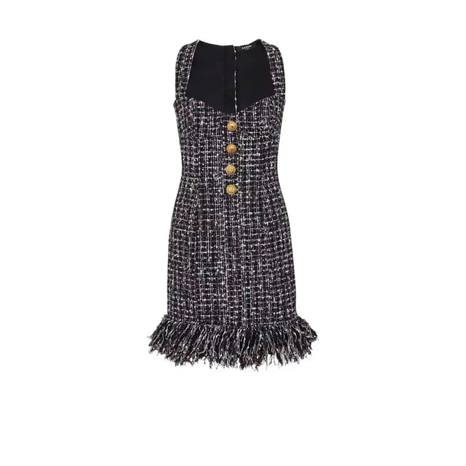 Korte tweed jurk voor dames Balmain
