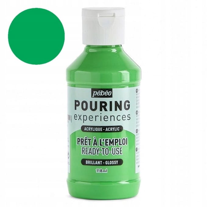 Pebeo Pouring Experiences Acrylverf 118ml - Felgroen