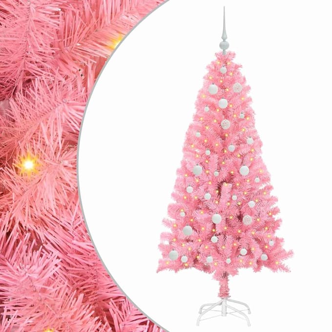 vidaXL - Kerstboom - Roze - 150 - cm - PVC