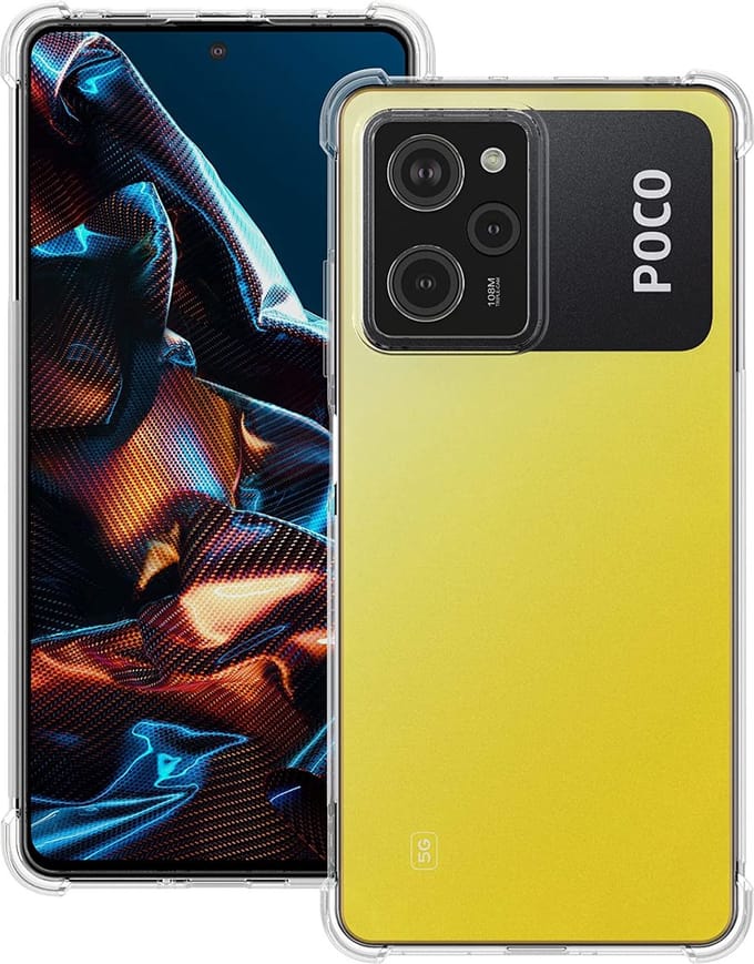 Hoesje voor Xiaomi Poco X5 PRO 5G backcover Shockproof siliconen Transparant