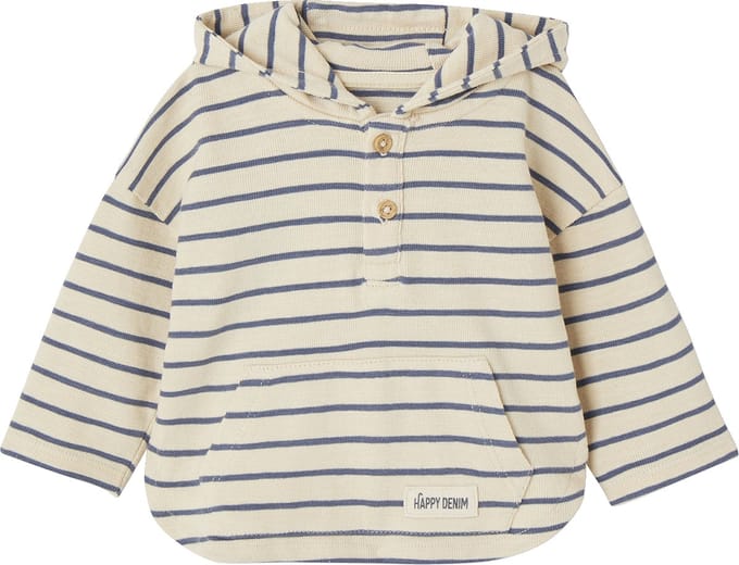 Vertbaudet Gestreept T-shirt met capuchon jongensbaby