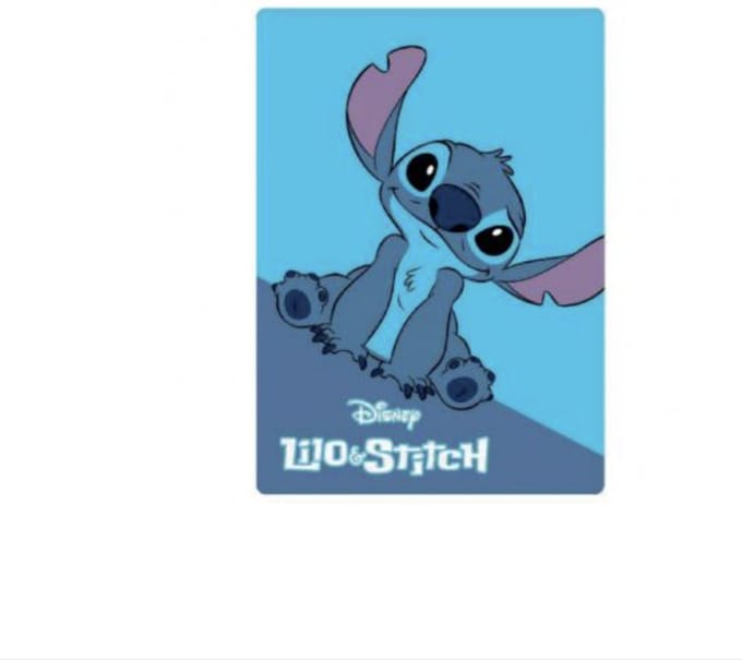 Lilo en Stitch fleece deken - plaid - 100 X 140 cm - blauw