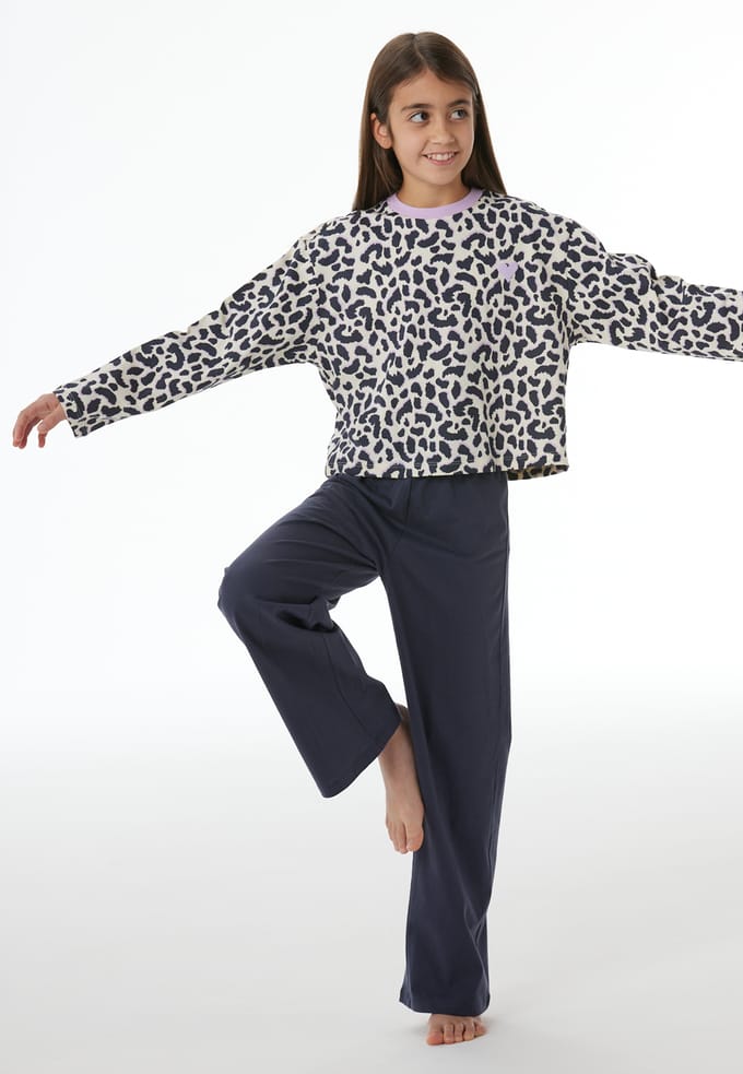 Lange pyjama met dierenprint in marshmallow - Nightwear 152