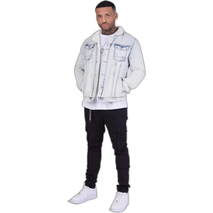 Denim jas met schapenvacht kraag Project X Paris