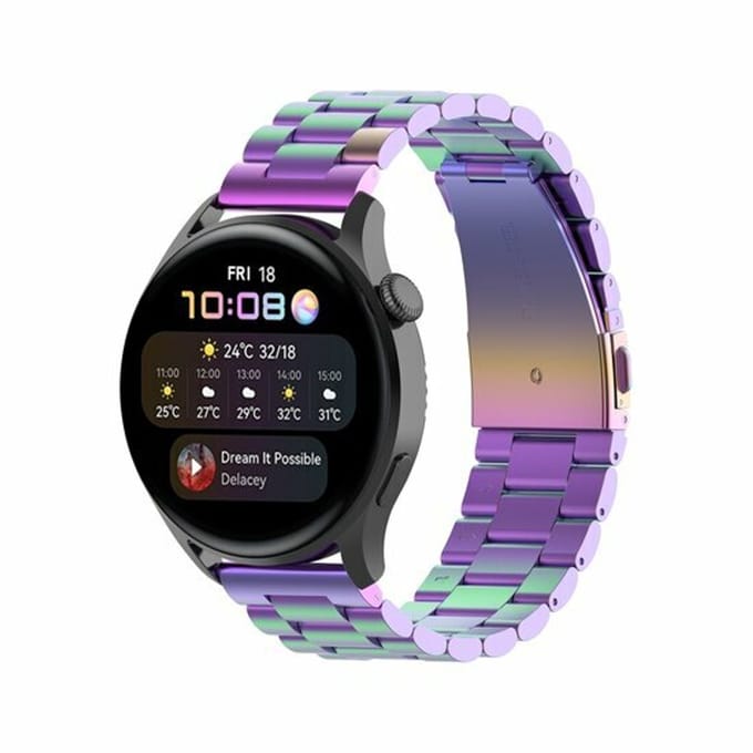 By Qubix - Stalen schakelband - Multicolor - Geschikt voor Xiaomi Redmi Watch 5 Active / Redmi Watch 5 Lite