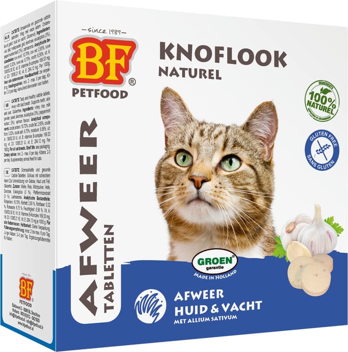 BF Petfood - Kattensnoepjes - Knoflook - Naturel - 100 st
