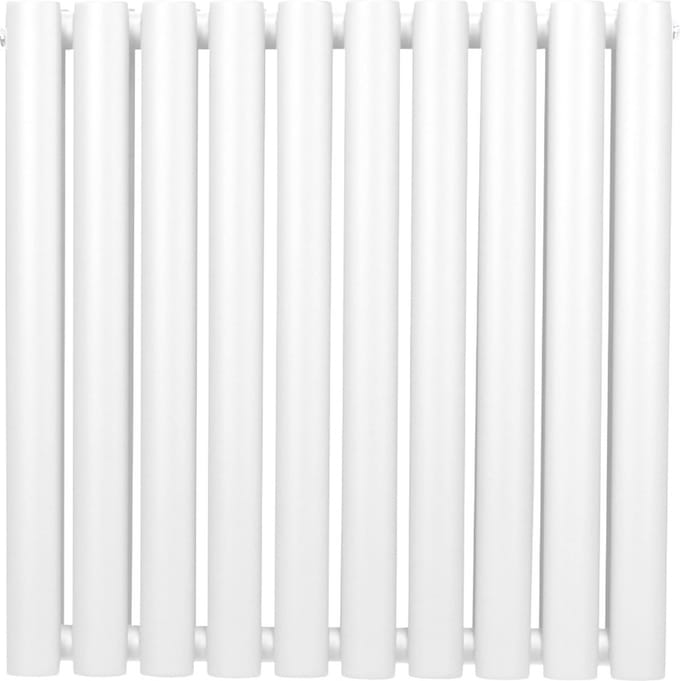 Ovale kolomradiator - wit - 600mm x 600mm - 10 kolommen