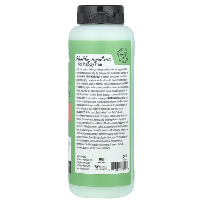 Sauce Beauty, Intense Repair Shampoo, Chimichurri Mint Tingle, 10 fl oz (300 ml) beige