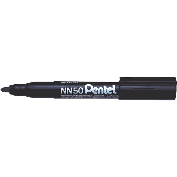 Viltstift Pentel NN50 rond 1.3-3mm zwart