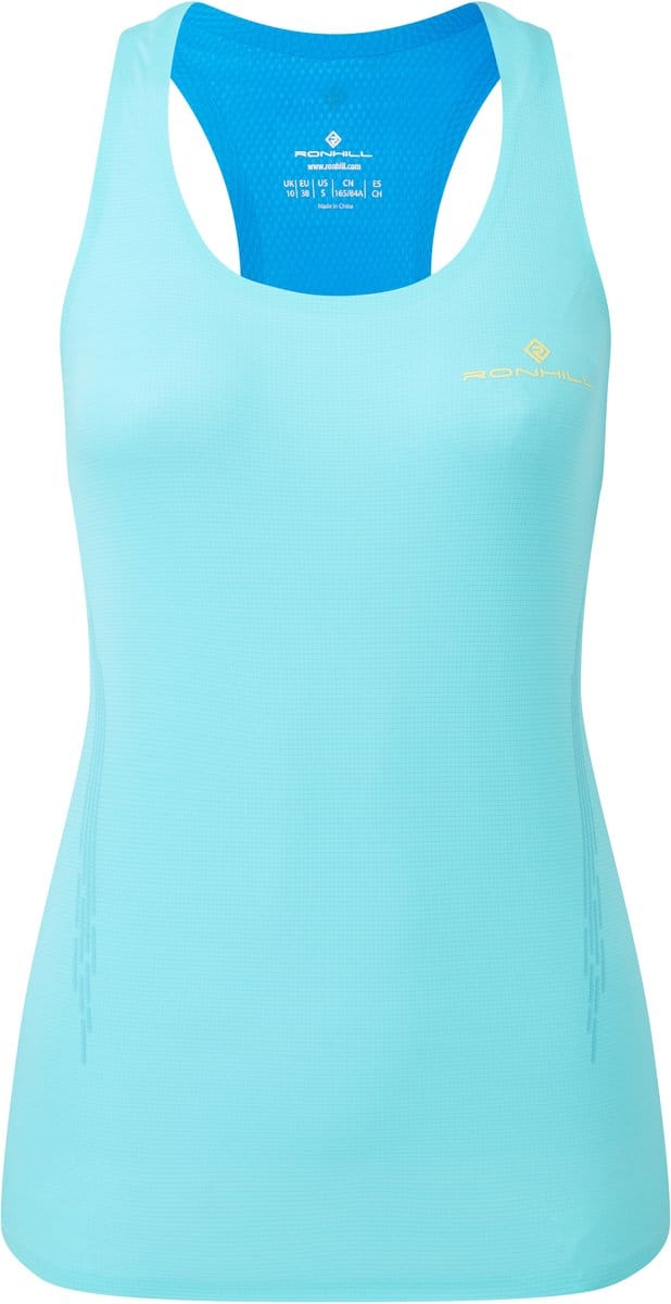 Ronhill | Dames Hardloop Top | Tech Race Vest | Aquamint/El Blue | M