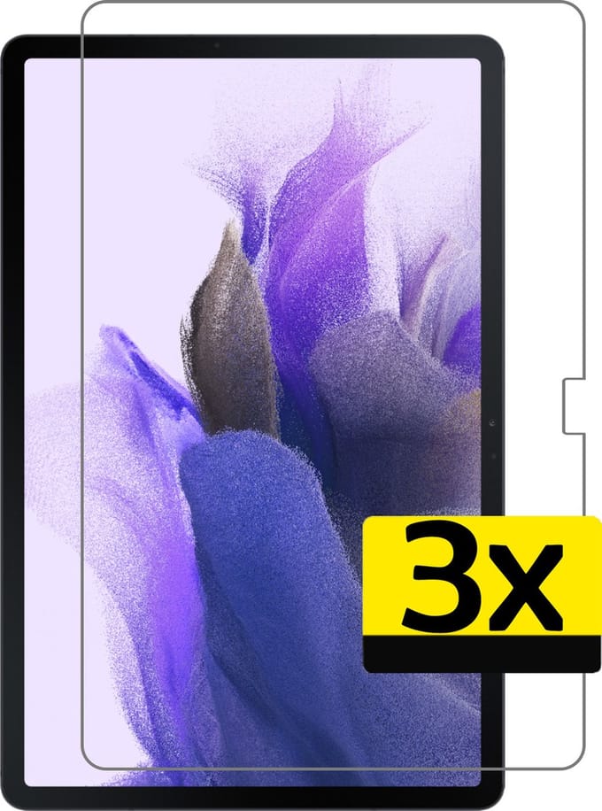 Screenprotector - Geschikt voor Samsung Galaxy Tab S7 Plus - 3 Stuks - Extra Sterk - Beschermglas - Gehard Glas - Tempered Glass - Screen Protector