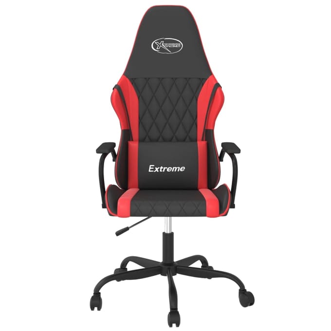 vidaXL - Massage - gamestoel - kunstleer - zwart - en - rood