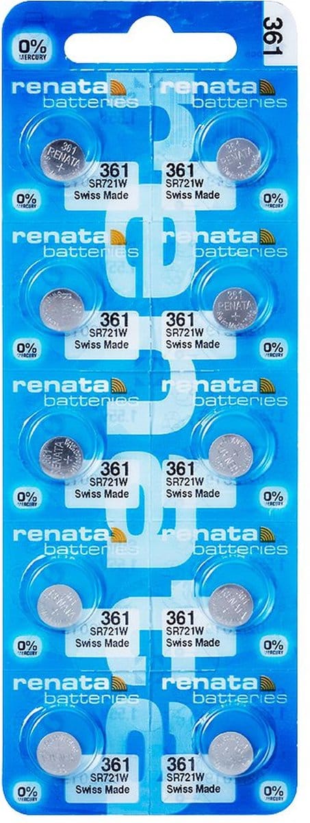 Horlogebatterijen Renata 361 (SR721W) 10 stuks