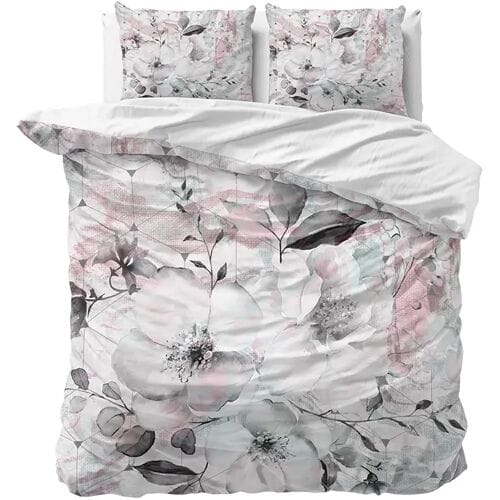 Dreamhouse Dekbedovertrek Bill Wit - Eenpersoons 140 x 200/220 cm + 1 kussensloop
