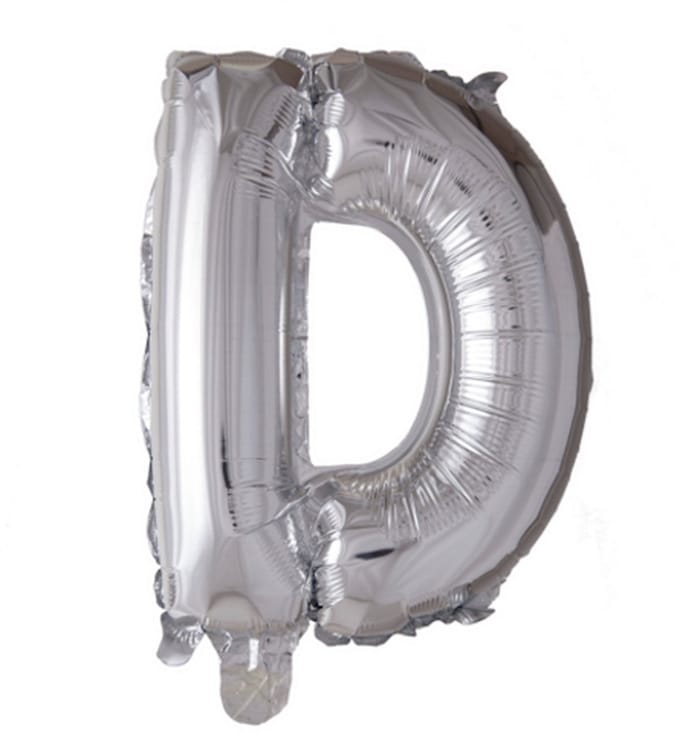 Folie Ballon Letter 40″ D - Zilver