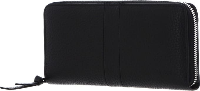 PICARD Leren Portemonnee Stripes 1 Zip Wallet Black Zwart