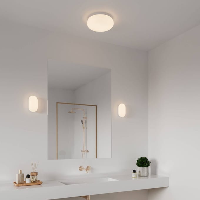 Nordlux Wandlamp Foam in ovale vorm met IP44, wit