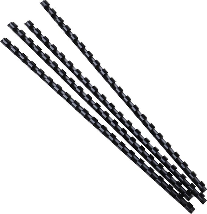 Exacompta Doos van 100 plastic spiraal inbindruggen 8 mm - A4 - Zwart - 75201E