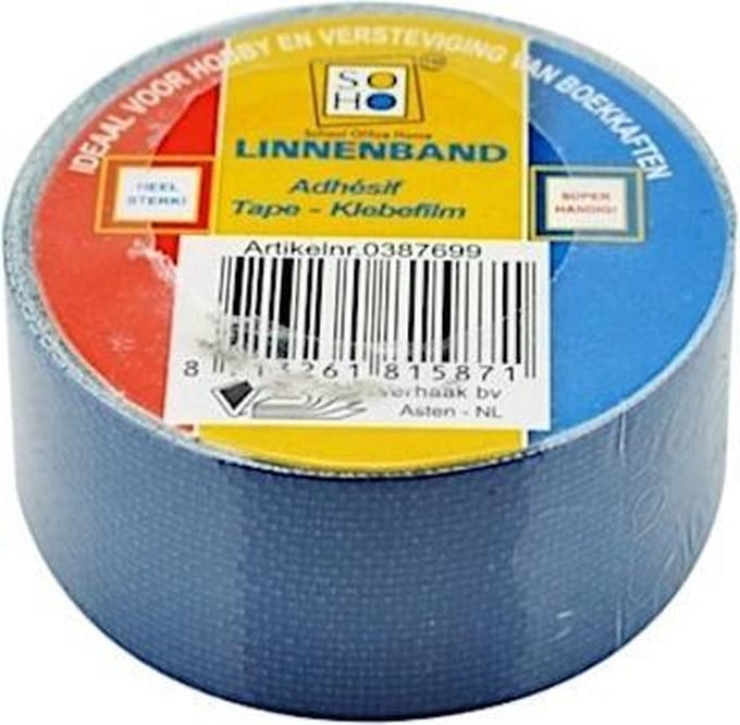 Soho Tape Linnenband 19 Mm Blauw 3 Meter