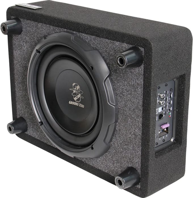 Ground Zero GZCS 25SUB-ACT 25 cm / 10″ Active Auto Subwoofer / Downfire / 10 inch