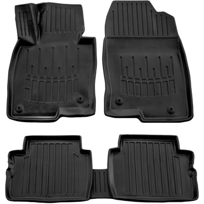 Tapis De Sol En Caoutchouc Premium - SCOUTT - Mazda CX-5 (KF) - Conception 3D - Résistant - Flexible noir