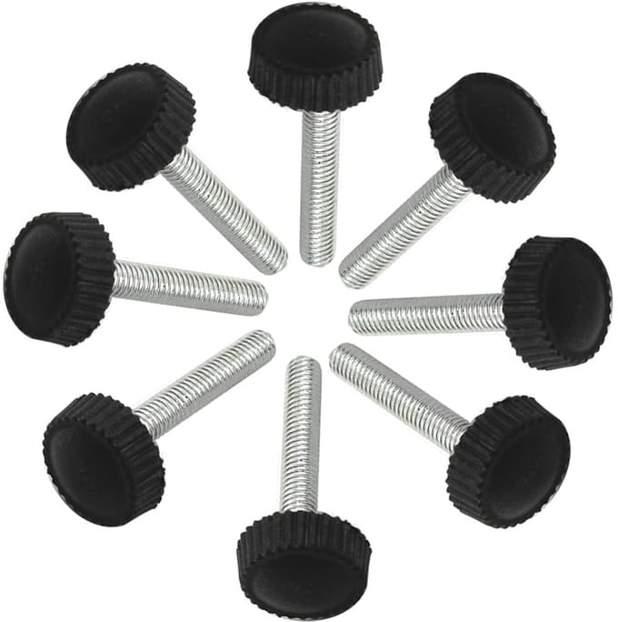 Dailygoods- Aanscherping Schroef 20 Stuks - Buitendraad - Handknop - Koolstofstaal - Corrosiebestendig - Diameter 5 mm - Knopschroef