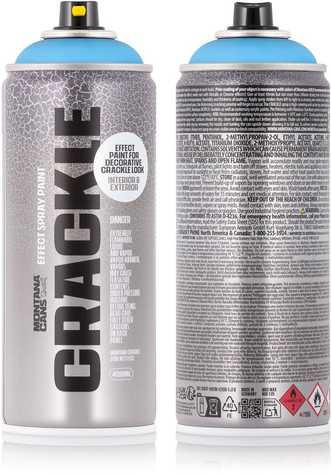 Montana CRACKLE Verf Blue Denim Spuitbus 400ml